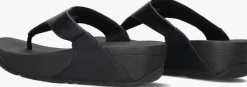 zwarte fitflop teenslippers lulu leather toe-post