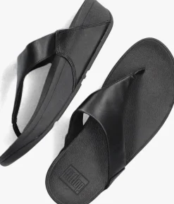 zwarte fitflop teenslippers lulu leather toe-post