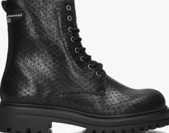 zwarte floris van bommel enkellaarsjes wonki 04.21