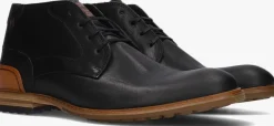 zwarte floris van bommel nette schoenen sfm-50141 crepi
