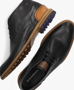 zwarte floris van bommel nette schoenen sfm-50141 crepi