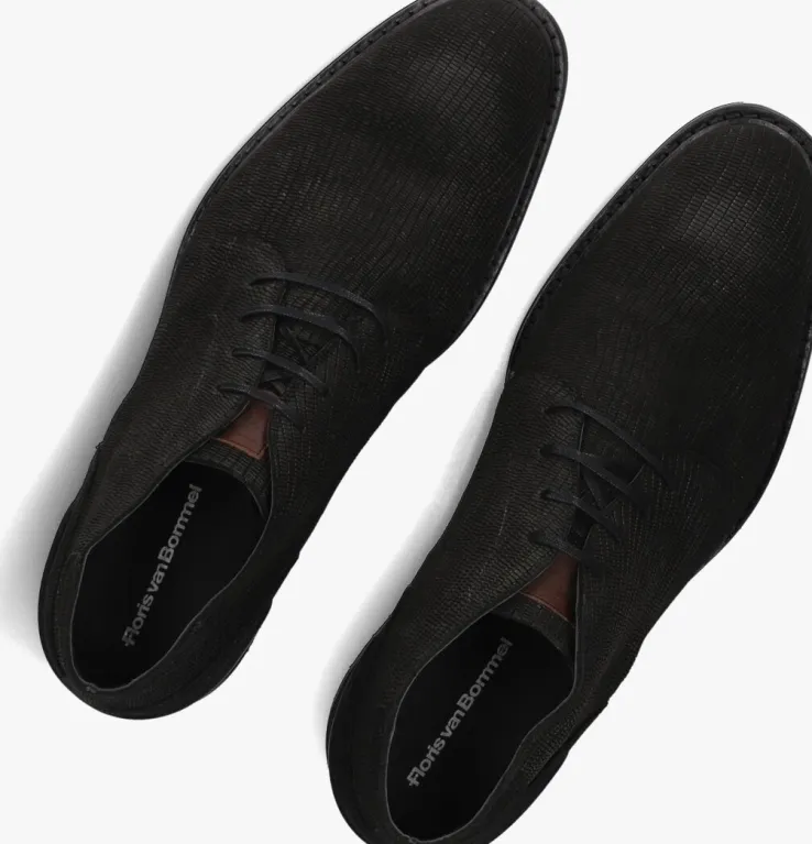 zwarte floris van bommel nette schoenen sfm-50141 crepi