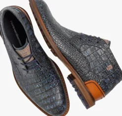 zwarte floris van bommel nette schoenen sfm-50159 crepi