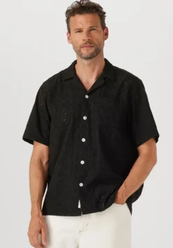 zwarte forét casual overhemd leo paisley shirt