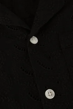 zwarte forét casual overhemd leo paisley shirt