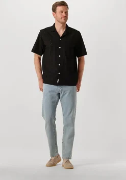 zwarte forét casual overhemd leo paisley shirt