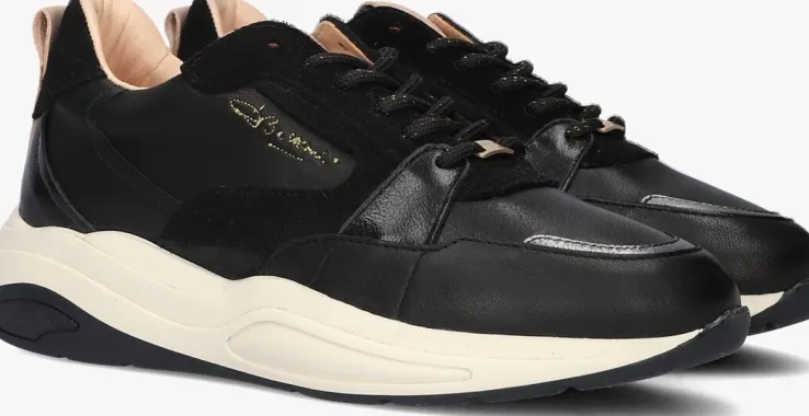 zwarte fred de la bretoniere lage sneakers flame