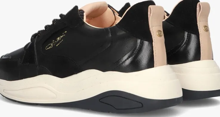 zwarte fred de la bretoniere lage sneakers flame