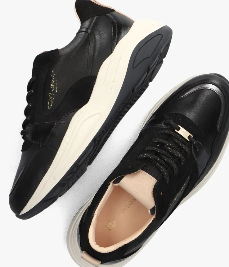 zwarte fred de la bretoniere lage sneakers flame