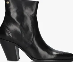 zwarte fred de la bretoniere enkellaarsjes blaire ankle boot
