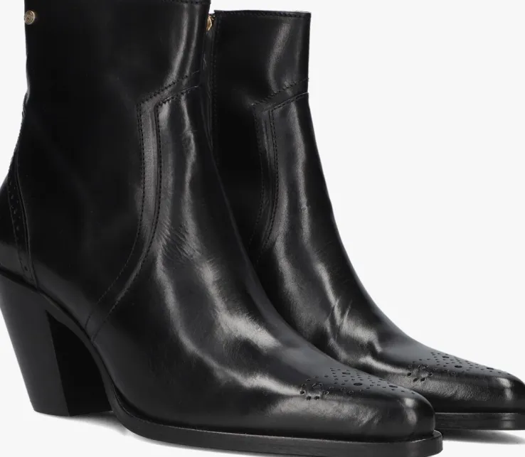 zwarte fred de la bretoniere enkellaarsjes blaire ankle boot