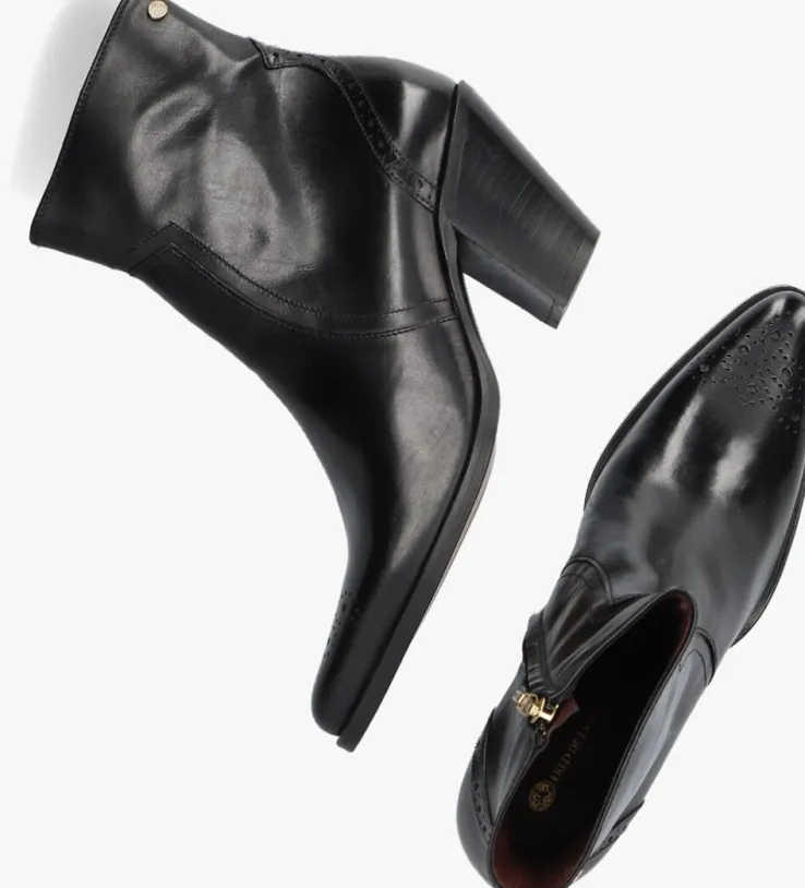 zwarte fred de la bretoniere enkellaarsjes blaire ankle boot