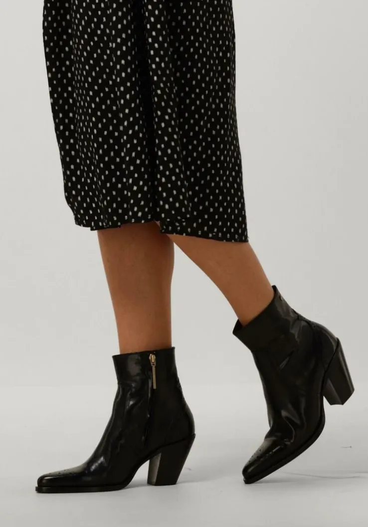 zwarte fred de la bretoniere enkellaarsjes blaire ankle boot