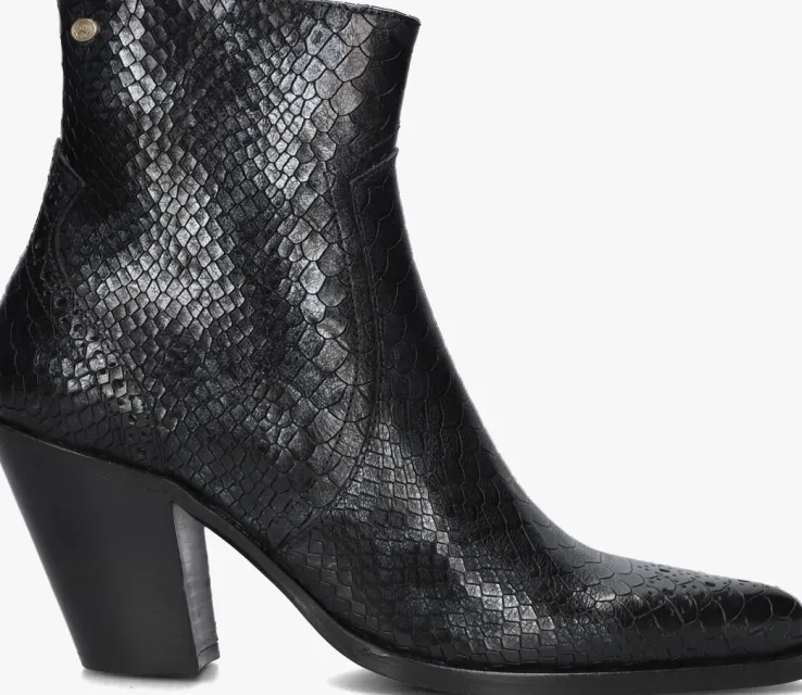 zwarte fred de la bretoniere enkellaarsjes blaire ankle boot