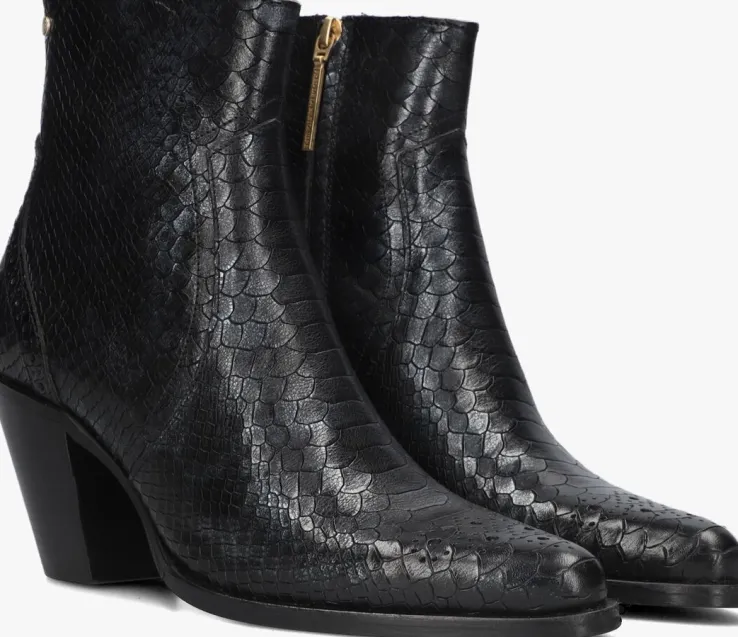 zwarte fred de la bretoniere enkellaarsjes blaire ankle boot