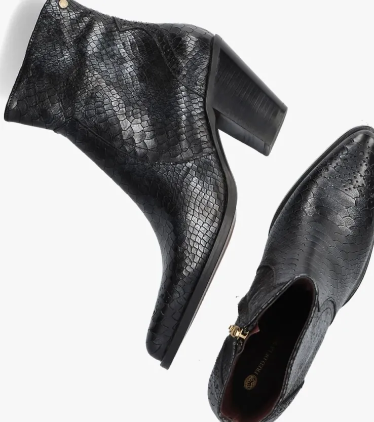 zwarte fred de la bretoniere enkellaarsjes blaire ankle boot