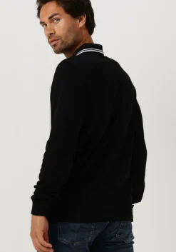 zwarte fred perry polo ls twin tipped shirt