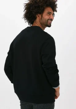 zwarte fred perry trui crew neck sweatshirt