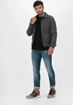 zwarte fred perry trui crew neck sweatshirt