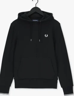 zwarte fred perry truien/vesten tipped hooded sweatshirt