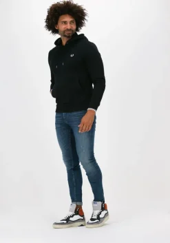 zwarte fred perry truien/vesten tipped hooded sweatshirt