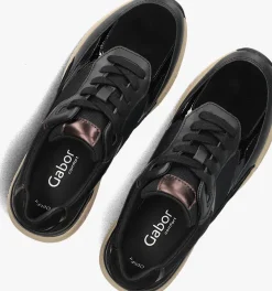 zwarte gabor lage sneakers 585.2