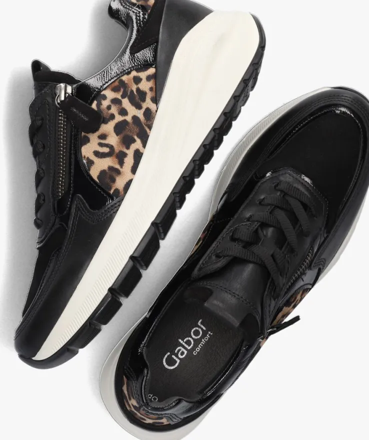 zwarte gabor lage sneakers 598