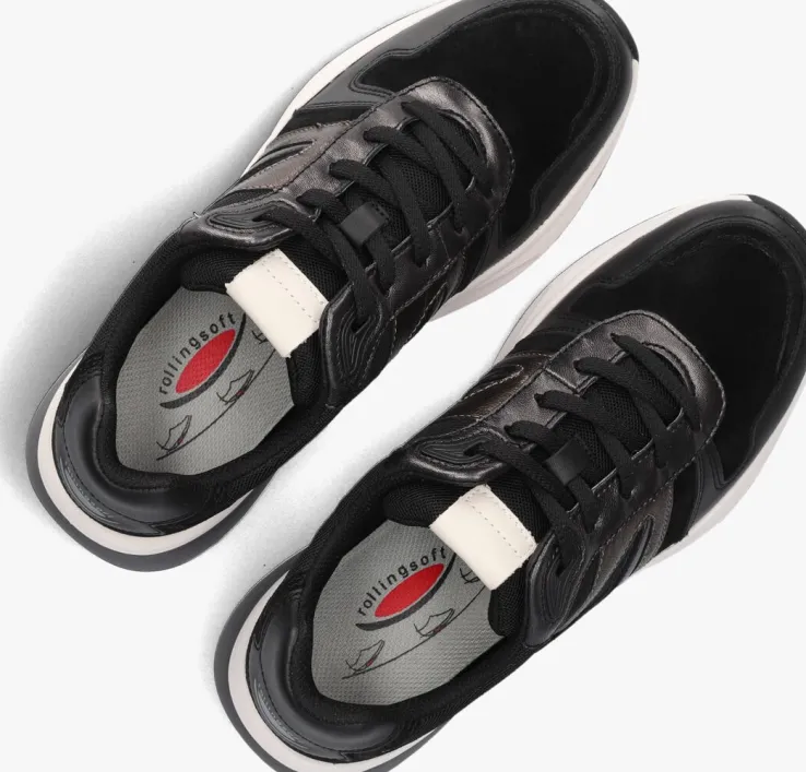 zwarte gabor lage sneakers 845.1 rollingsoft
