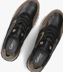 zwarte gabor lage sneakers 375