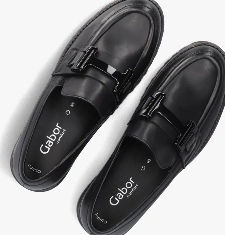 zwarte gabor loafers 452