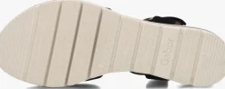 zwarte gabor platte sandalen 083.3