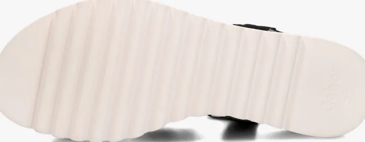 zwarte gabor platte sandalen 660 3