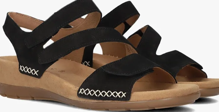 zwarte gabor sandalen 734.1