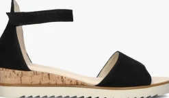 zwarte gabor sandalen met hak 780