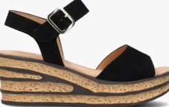 zwarte gabor sandalen met hak 651