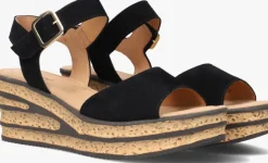 zwarte gabor sandalen met hak 651