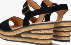 zwarte gabor sandalen met hak 651