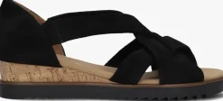 zwarte gabor sandalen met hak 782