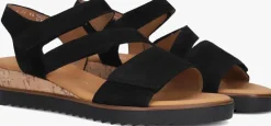 zwarte gabor sandalen met hak 750.2