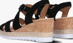 zwarte gabor sandalen met hak 832