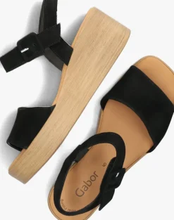 zwarte gabor sandalen met hak 531