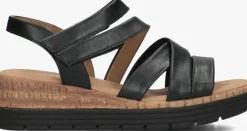 zwarte gabor sandalen met hak 702.2