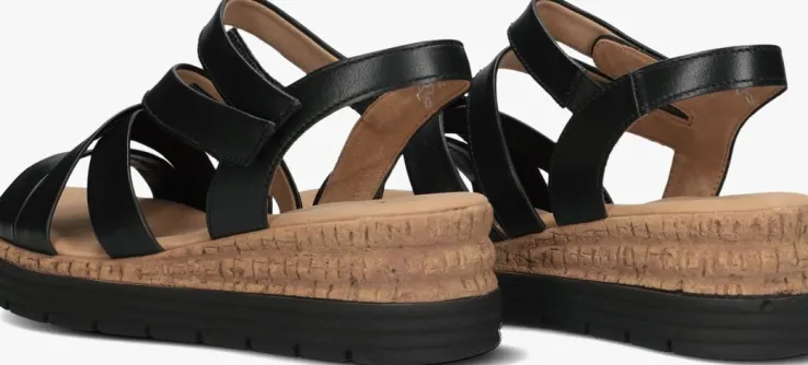 zwarte gabor sandalen met hak 702.2