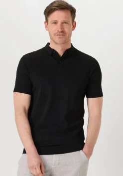 zwarte genti polo polo button ss k2046-1260