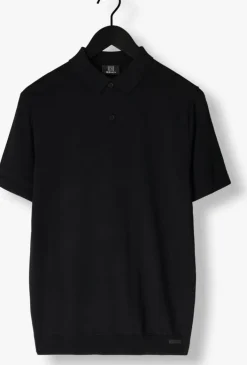 zwarte genti polo polo button ss k2046-1260