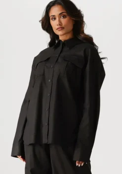 zwarte gestuz blouses elarahgz linen shirt