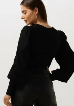 zwarte gestuz blouses rifagz v-neck blouse