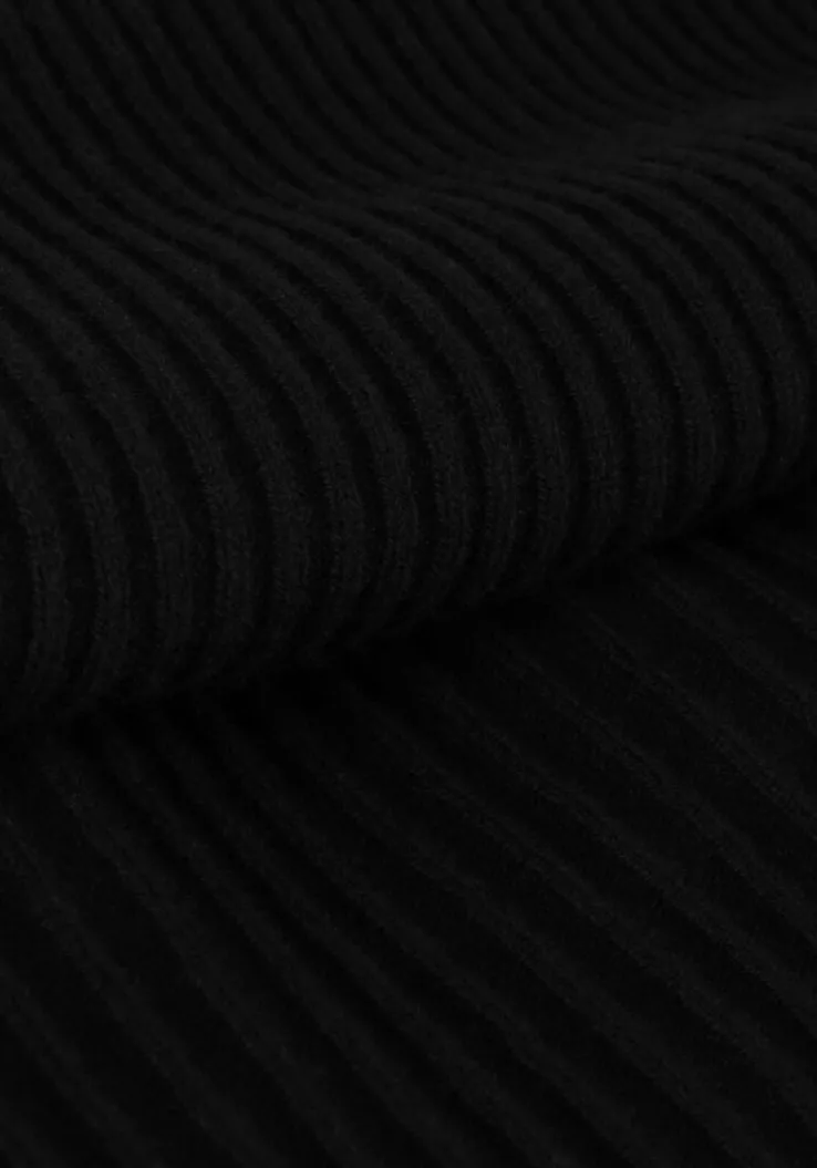 zwarte gestuz midi jurk antaligz wool dress