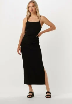 zwarte gestuz midi jurk blinagz dress