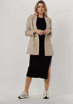 zwarte gestuz midi jurk drewgz sl long dress noos